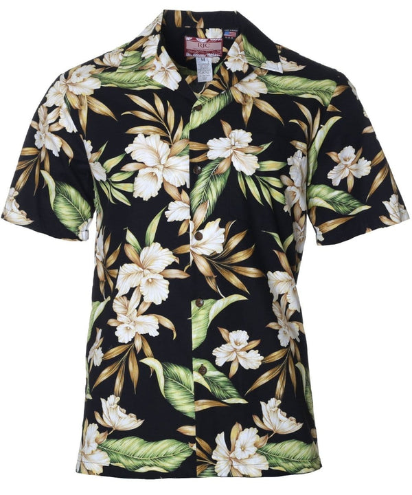 Aloha Orchids Shirt Black