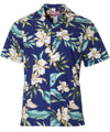 Aloha Orchids Shirt Navy