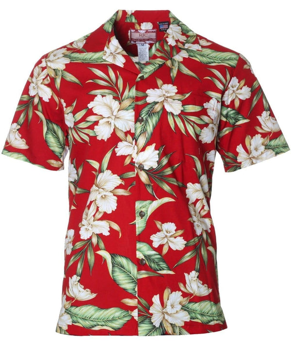 Aloha Orchids Shirt Red