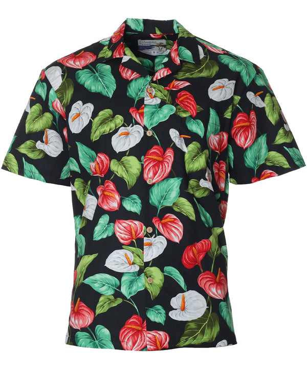 Anthurium Shirt Black