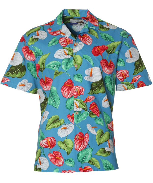 Anthurium Shirt Turquoise