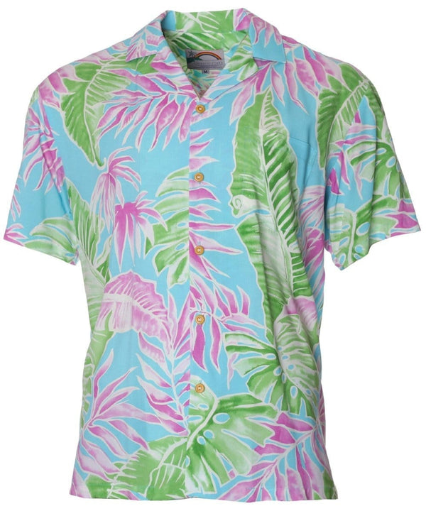 Aloha Shirt Cabana Palms Aqua