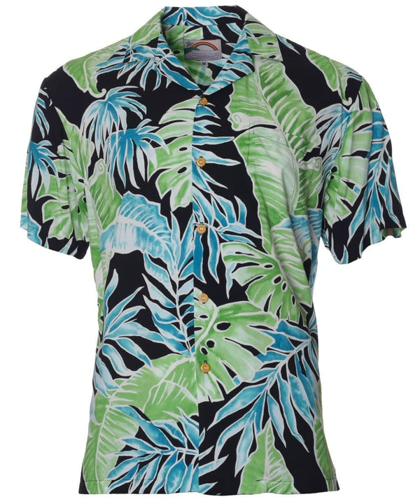 Aloha Shirt Cabana Palms Black