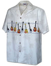 Aloha Shirt Chest Border Electric Guitars White