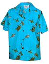 Aloha Shirt for Boys Happy Honu Turquoise Pacific Legends