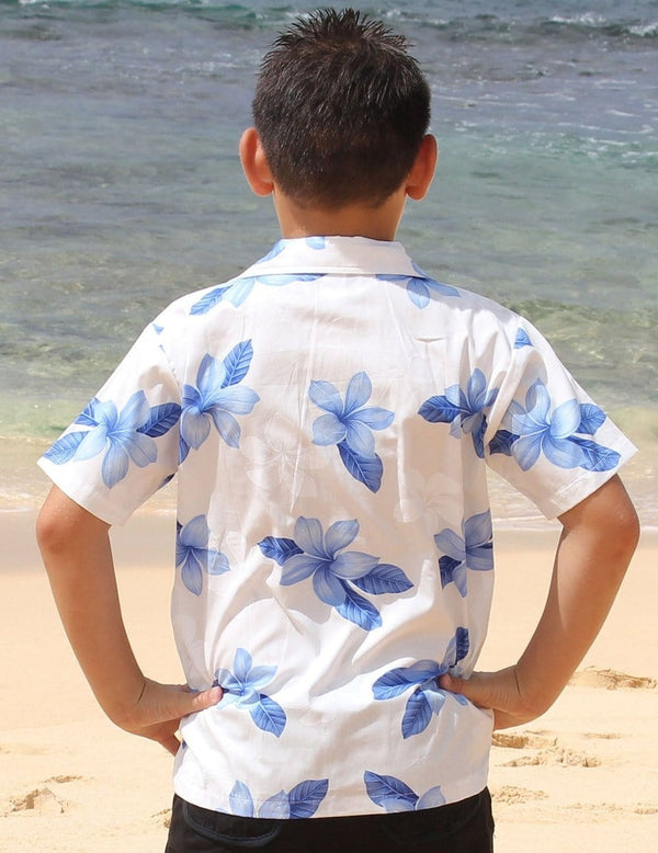Aloha Shirt for Boys Koala Manoa Blue Pacific Legends