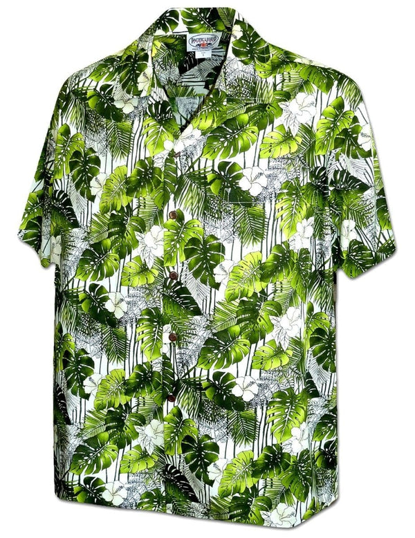 Aloha Shirt Forest Palms Green
