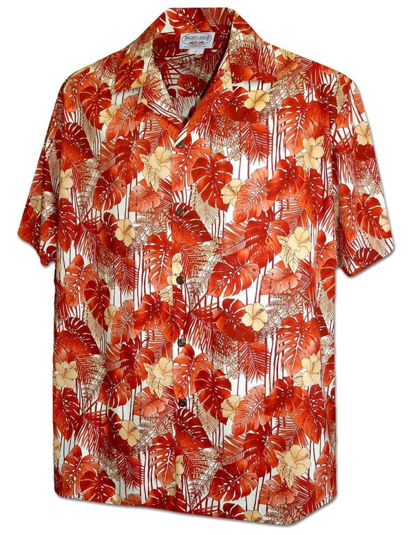 Aloha Shirt Forest Palms Orange