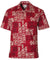 Aloha Shirt Island Petroglyphs Burgundy