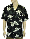 Aloha Shirt Rayon Maka Nani Black KY