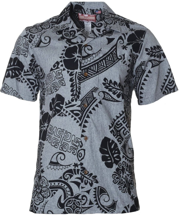 Tribal Island Shirt Charcoal RJC