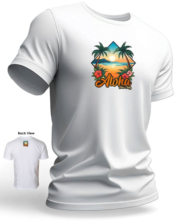 Aloha Vibes Only Hawaiian T-Shirt White