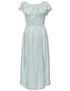 Ankle Length Dress Off Shoulder Kohala Forest Aqua