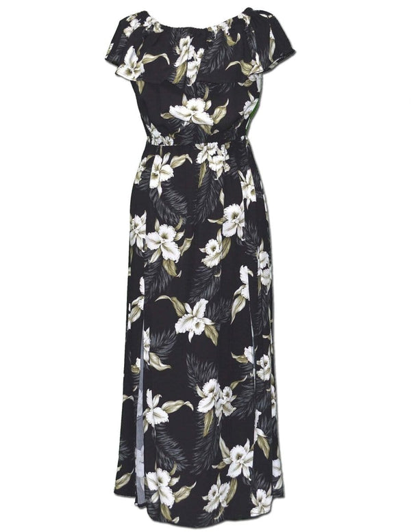 Ankle Length Dress Off Shoulder Maka Nani Black