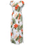 Ankle Length Dress Off Shoulder Waipio Hibiscus White