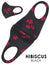 Antibacterial Stretchable Fashion Face Mask HIBISCUS Black