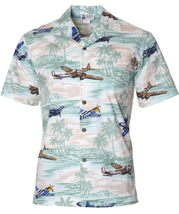 Aviation Enthusiast Hawaiian Shirt Green