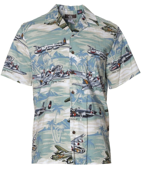 B17 Bomber Aircraft Airplane Shirt Green RJC