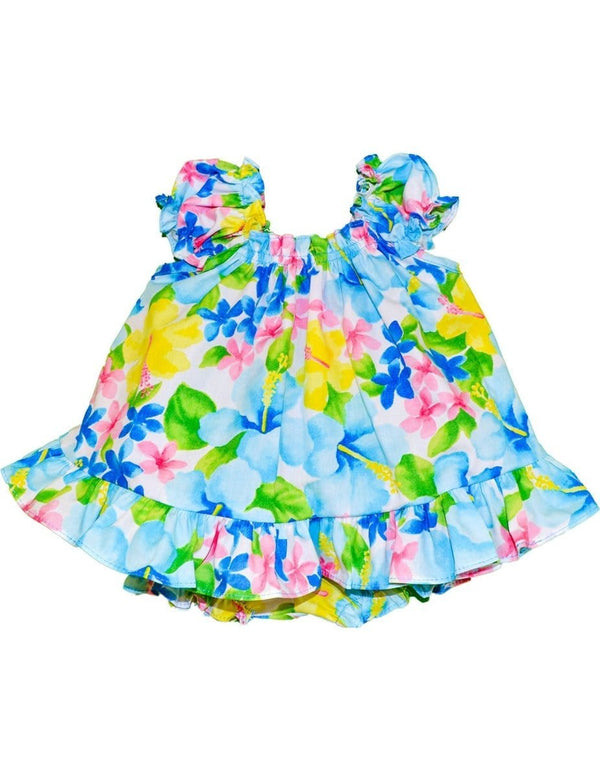 Baby Clothes 2 Piece Capri Set Watercolors Dream Sky Blue
