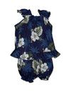 Baby Clothes Capri Set Tropical Ka Pua Navy