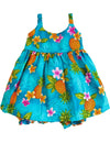 Baby Girl Bungee Dress Set Cute Pineapples Turquoise