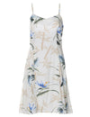 Bamboo Paradise Spaghetti Strap Hawaiian Dress in Cream Cream