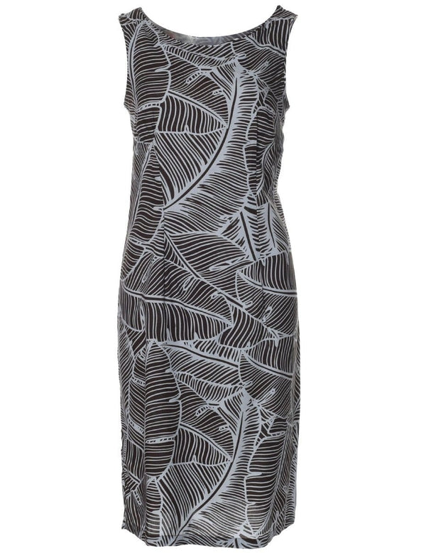 Banana Leaves Short Dress Dark Choco