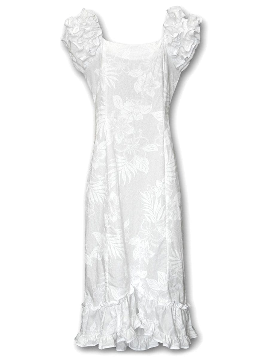 Long Muumuu Dress La'ele White White / Xs Long Muumuu Dress La'ele White White / Xs