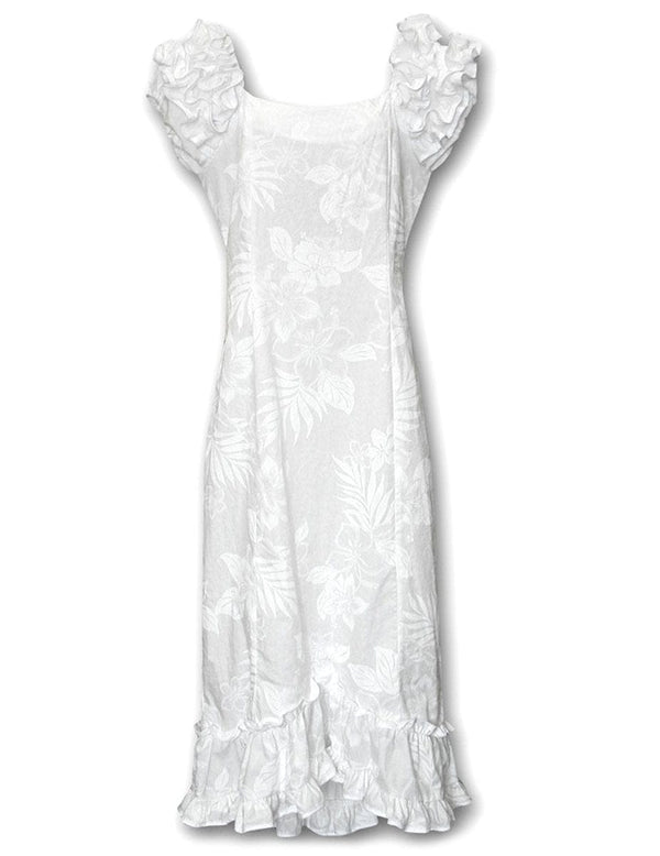 Long Muumuu Dress La'ele White White