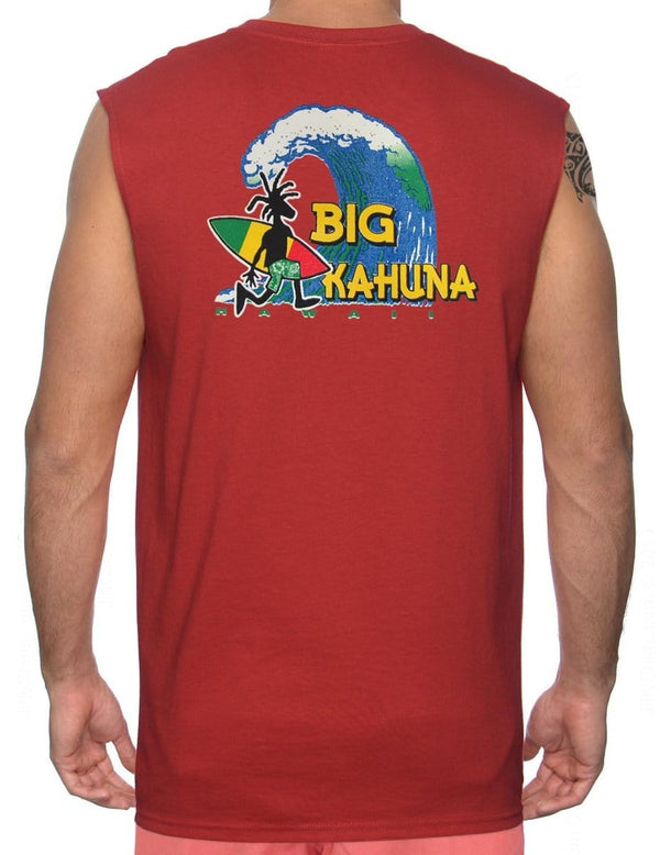 Big Kahuna Wave Muscle Tee Red