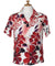 Camp Women's Aloha Shirt Watercolor Hibiscus Red
