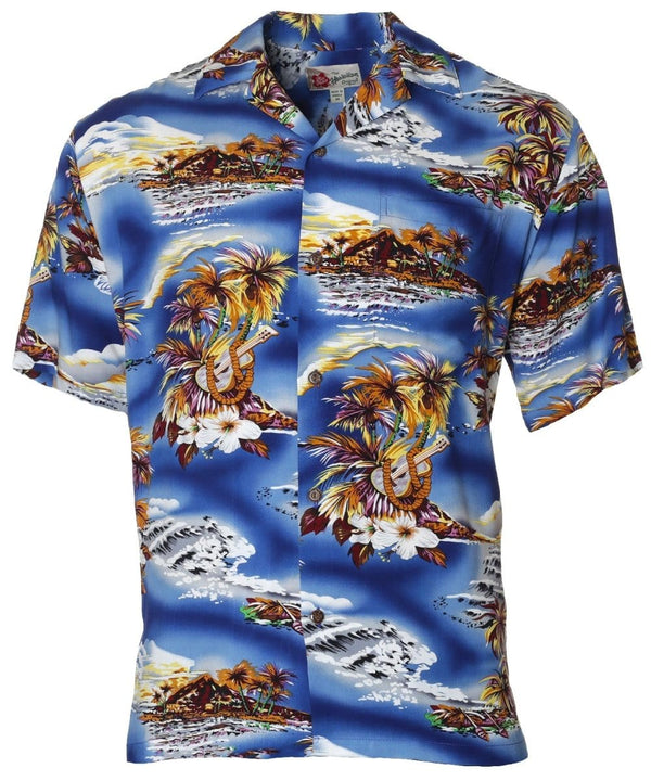 Blue Hawaii Rayon Shirt Blue