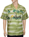 Aloha Chest Border Shirt Lighthouse Paradise Green