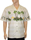 Aloha Chest Border Shirt Lighthouse Paradise White
