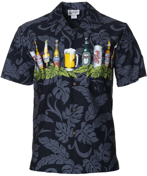 Bottoms-Up Aloha Shirt Black