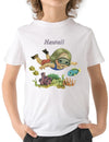 Kid's T-Shirt Girl Diver Sea Life Reef White