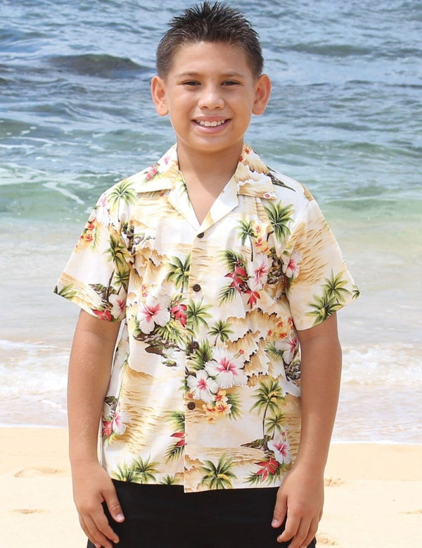 Boy's Aloha Shirt Hookipa Hibiscus