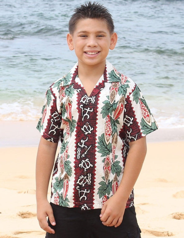 Boys Aloha Shirt Surfing Relic
