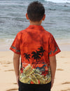 Beach Boy's Motorcycles Aloha Shirt Rust