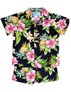 Toddler Boy's 2 Piece Cabana Set Hibiscus Pineapples Valley Black