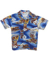 Blue Hawaii Boy's Aloha Shirt Blue