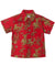 Boys Hawaiian Shirt Button-Up Dragon Tales Red Mae Young Designs