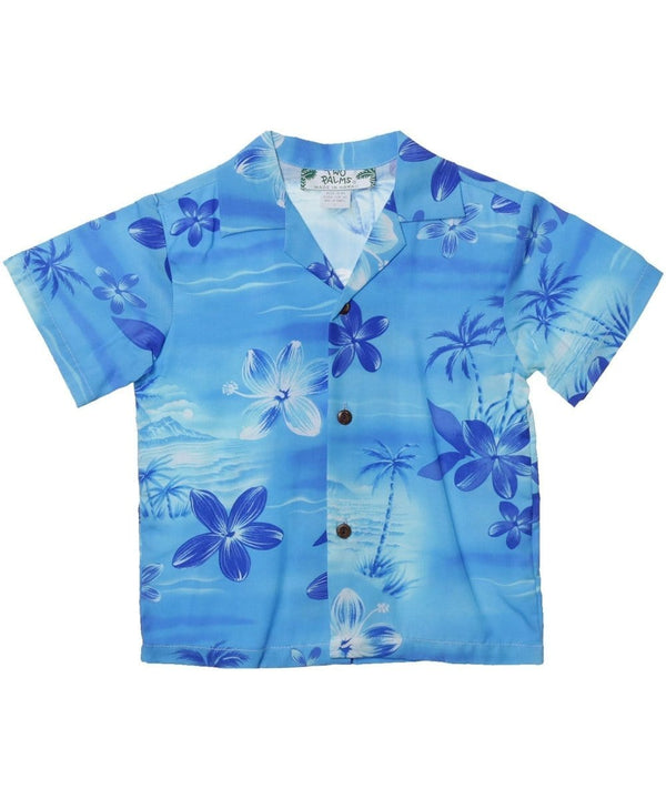 Boys Shirt Moonlight Scenic Blue