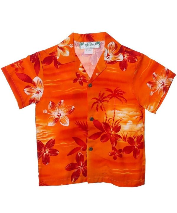 Boys Shirt Moonlight Scenic Orange