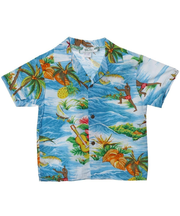 Boys Shirt Ocean Blue