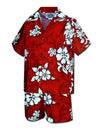 Boys Toddler Clothes Set Hawaiian Tropical Hibiscus Red Pacific Legend