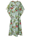 Caftan Hawaiian Dress View Diamond Head Sage One size