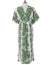 Lei Hibiscus Hawaiian Caftan Dress Green One size