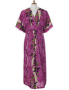 Ilima Flower Lei Caftan Hawaiian Dress Fuchsia One size
