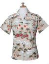 Camp Hawaiian Shirt for Women Paradise of Kauai Green KY